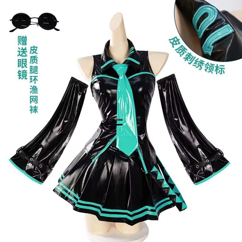Midi Dress - 애니메이션 코스프레 풀세트, 몽환적인 가죽 미디
