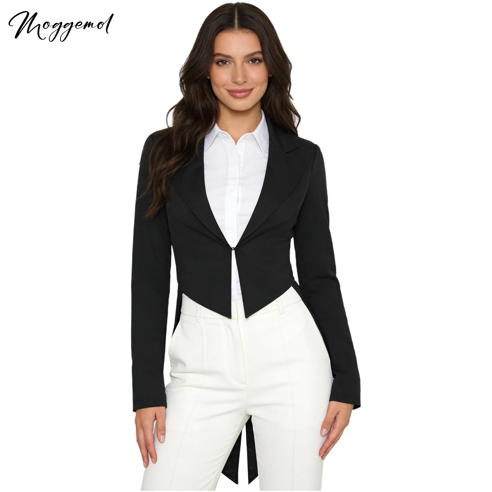 Womens Blazer - 여성용 빈티지 스왈로우테일 재킷 웨이트리스 코스프레