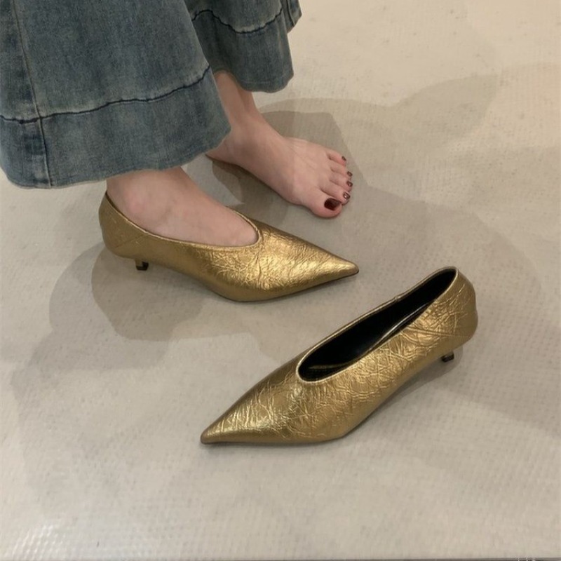 Womens Heels - 2025 가을 신상 출퇴근용 플랫힐 얕은