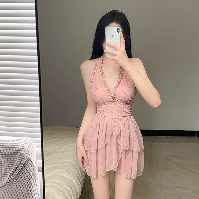 여성용 2026 패션 스커트형 모노키니 러플 밑단 슬림 - Womens Suit 리뷰 및 가격
