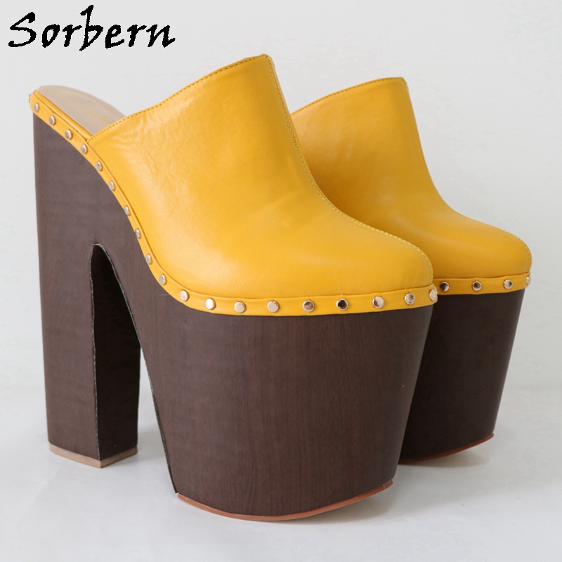 Sorbern Ginger 옐로우 펌프 슈즈, 여성용  - Pump Heel Block 리뷰 및 가격
