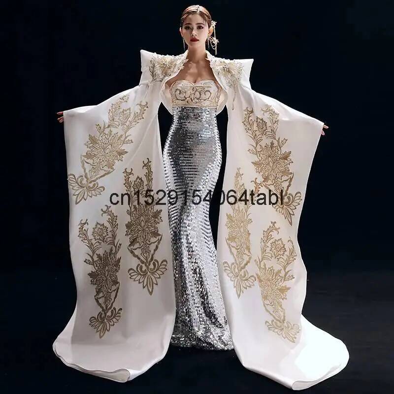 우아한 중국풍 스타일의 이브닝 드레스, 여성용 자수 장 - Formal Dress 리뷰 및 가격